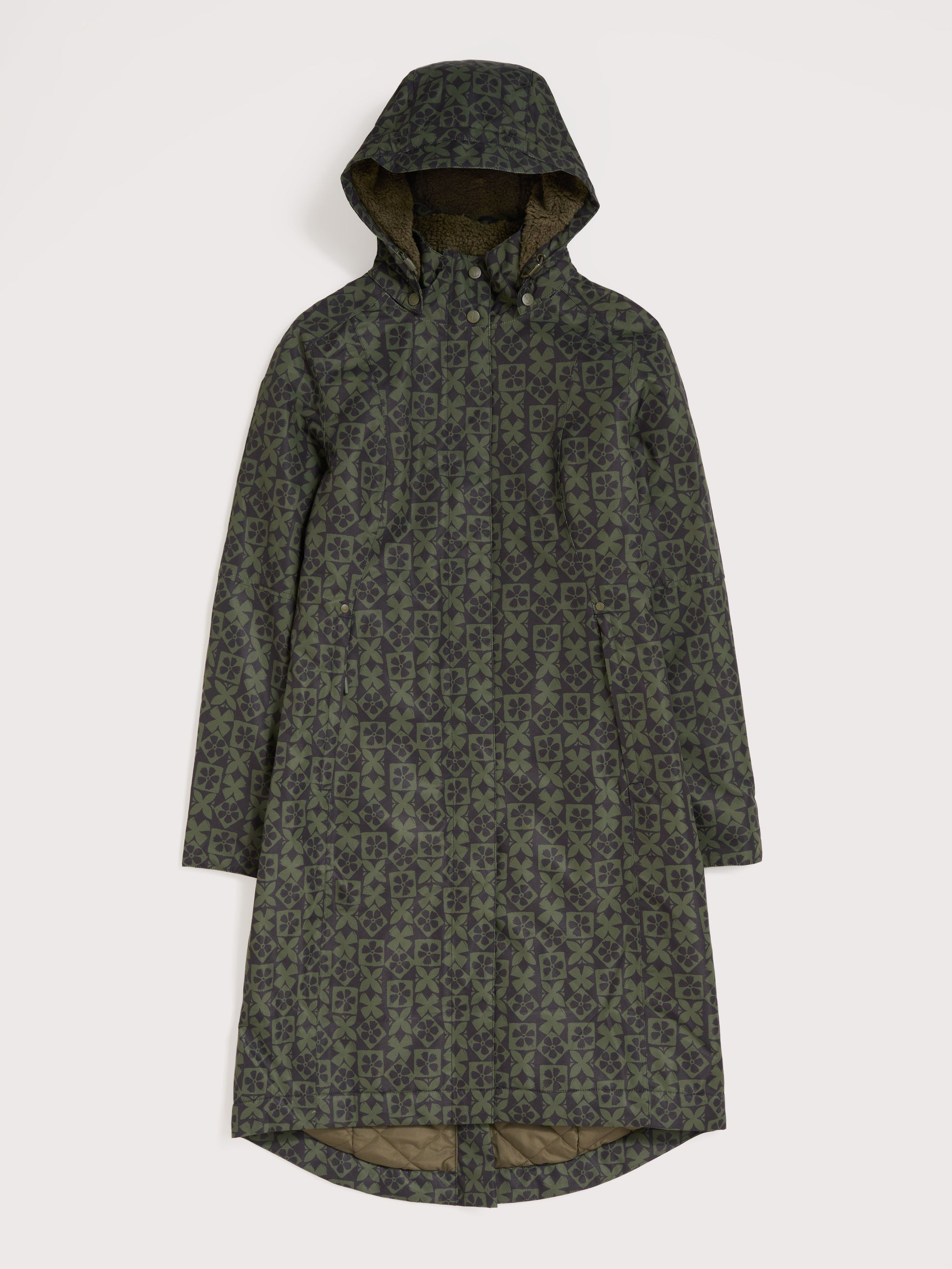 Seasalt Waterproof women's coat. Janelle in Clay stamp highland.