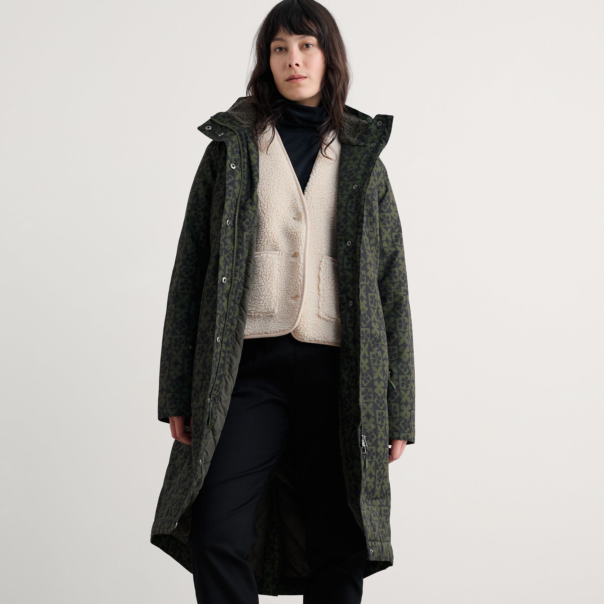 Waterproof coat from Seasalt Cornwall. Women's in green .