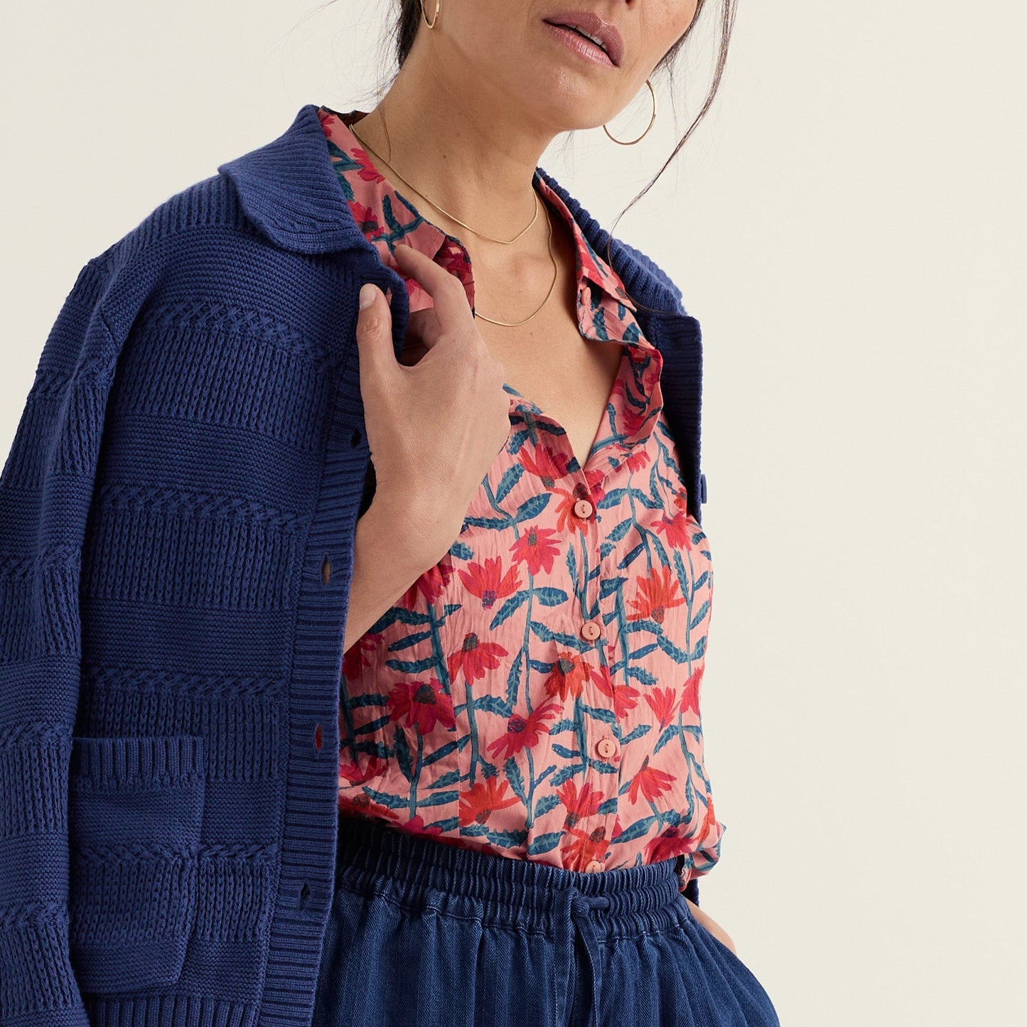 Seasalt Larrissa shirt Pink floral