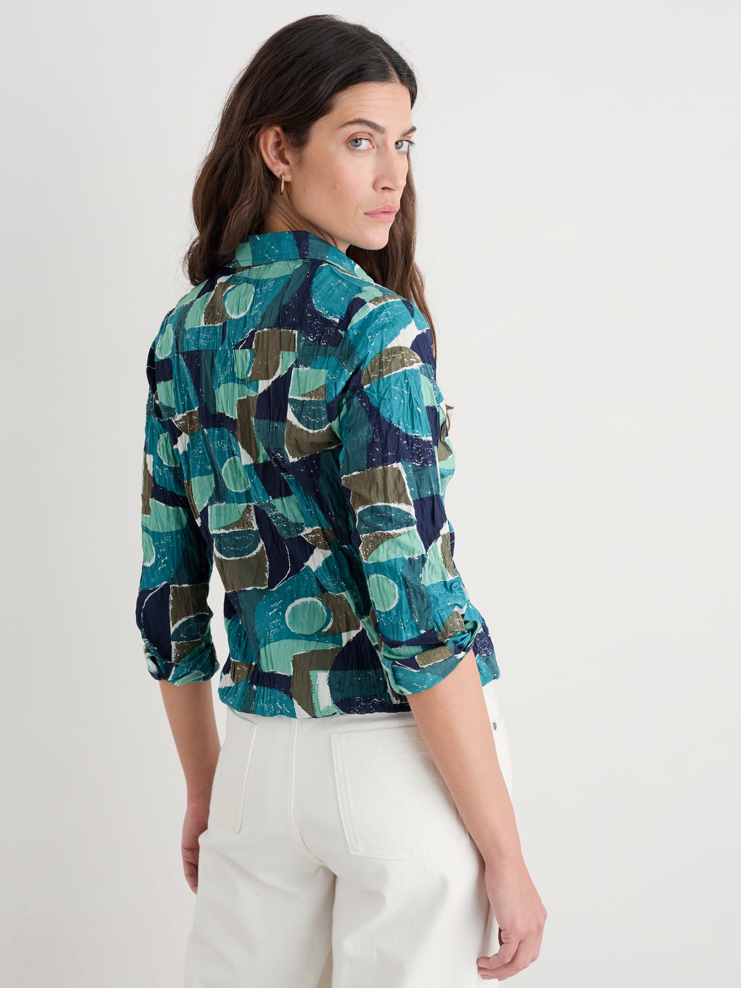 Seasalt Cornwall Larissa Shirt in Penwith abstract emulsion 