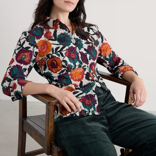 Seasalt Larissa Shirt Figurative Floral Aran