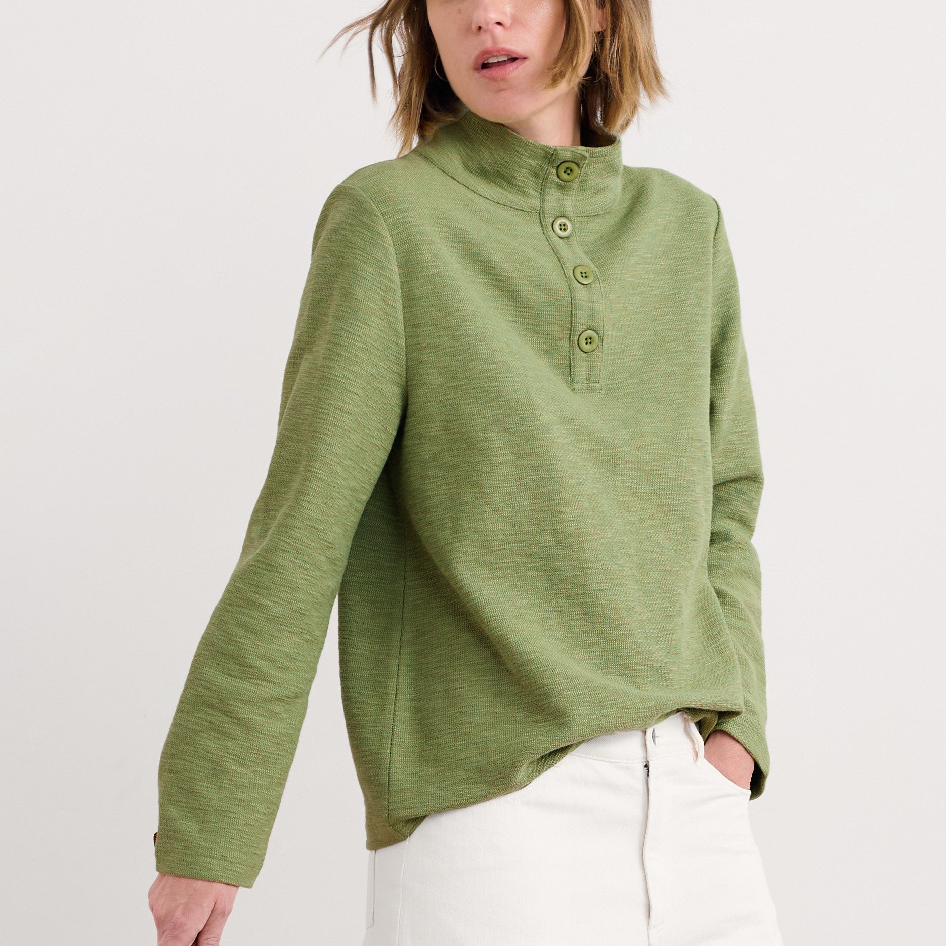 Cotton sloppy joe with buttons from Seasalt