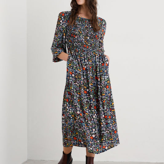 Seasalt Meadowswet Dress in Still Life maritime.