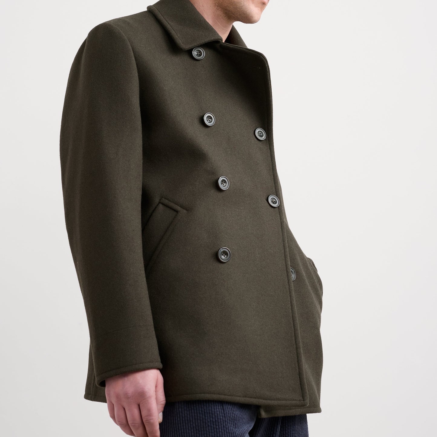 Men's double-breasted Overcoat in Wool