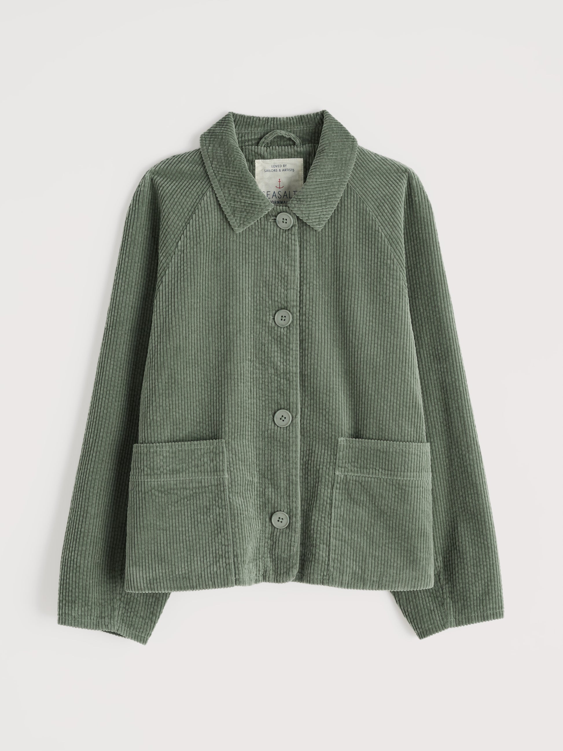 Seasalt Ocean Misty Jacket Cotton Cord Jacket in Dusty green