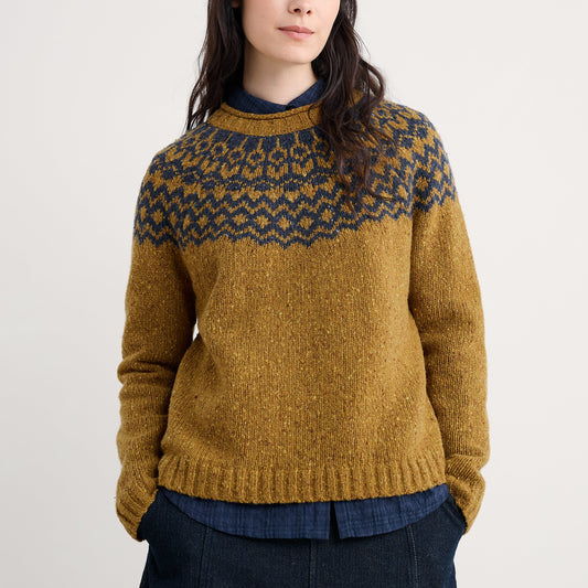 Seasalt Port Kinnis Jumper in Marshland.