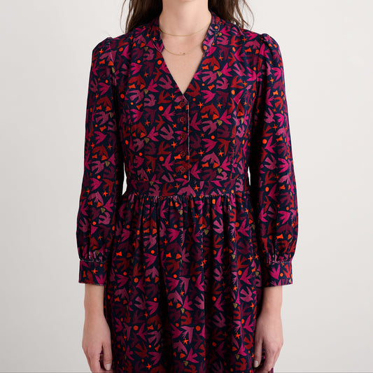 Seasalt Rose Cottage Dress in Paper Birds Jam 