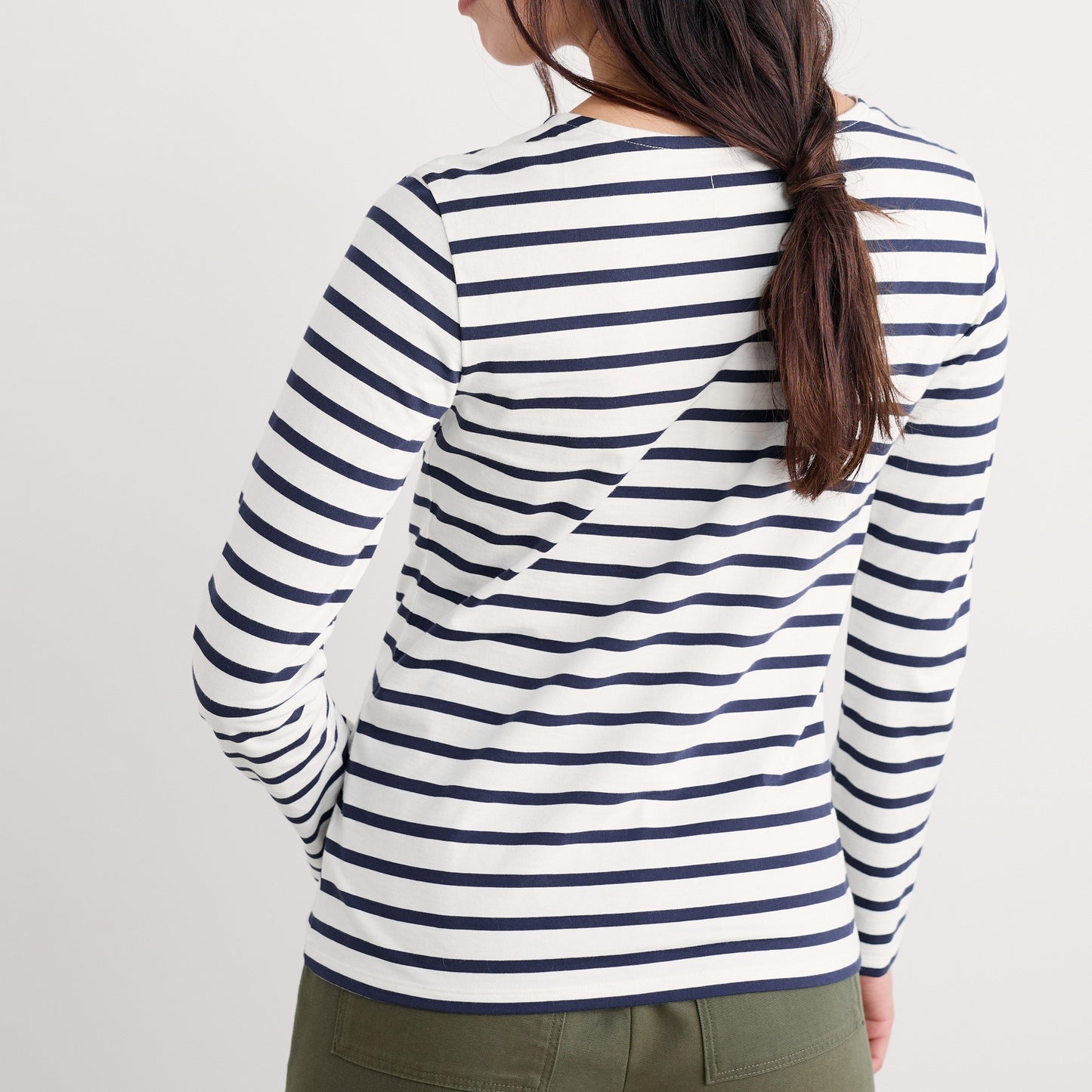 Seasalt cornwall. Womens long sleeve cotton striped top.