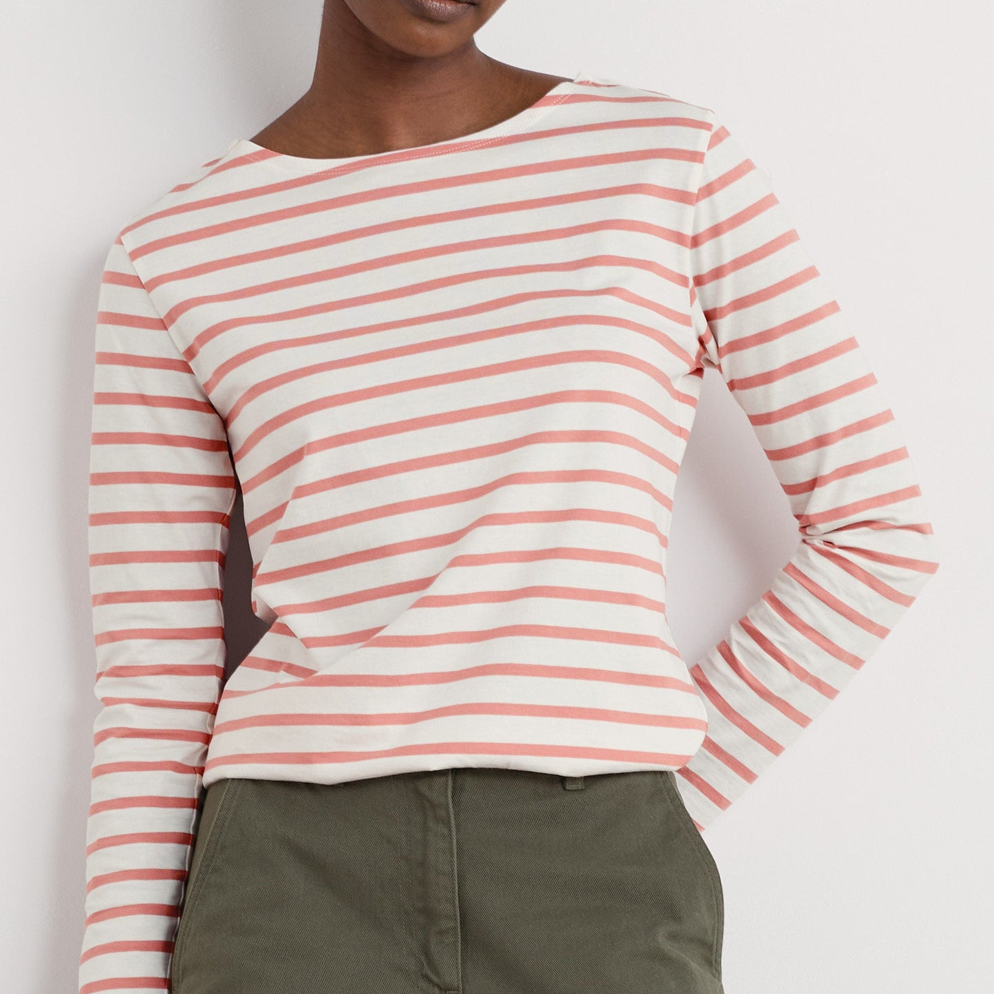 Seasalt Long leve sailor top in organic cotton.