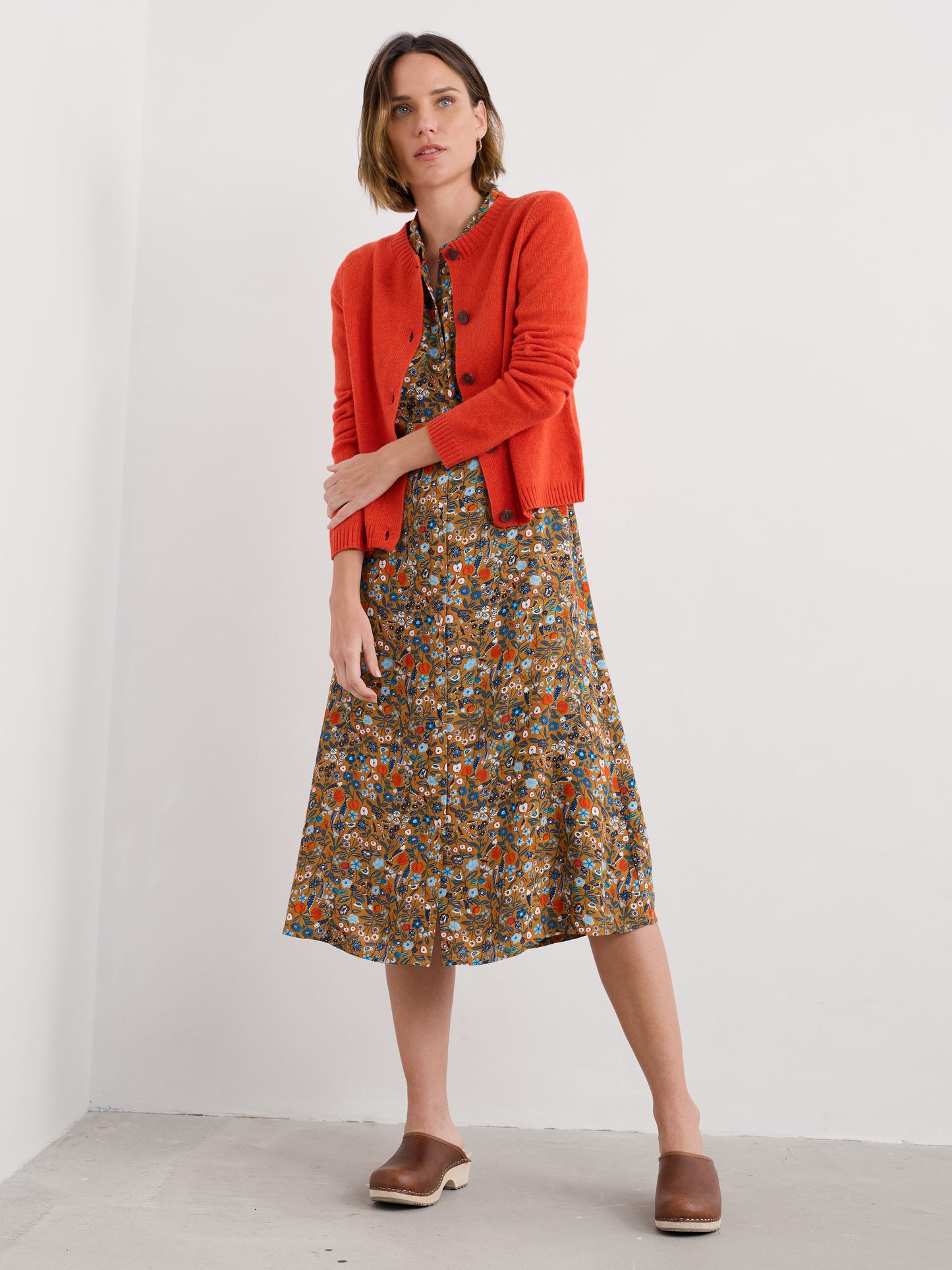 Seasalt Women's woollen cardigan in Orange