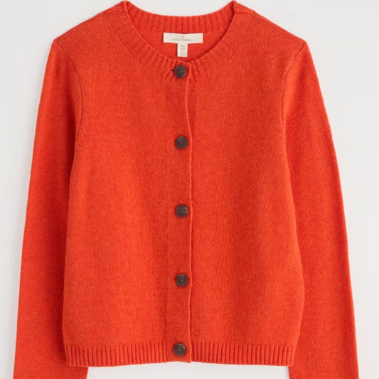 Seasalt Merino wool cardigan - Tern Tide in Mandarin