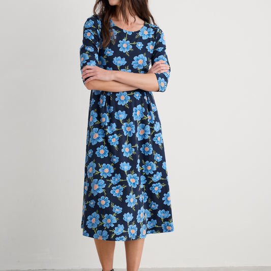 Seasalt Cornwall Organic cotton dress in blue