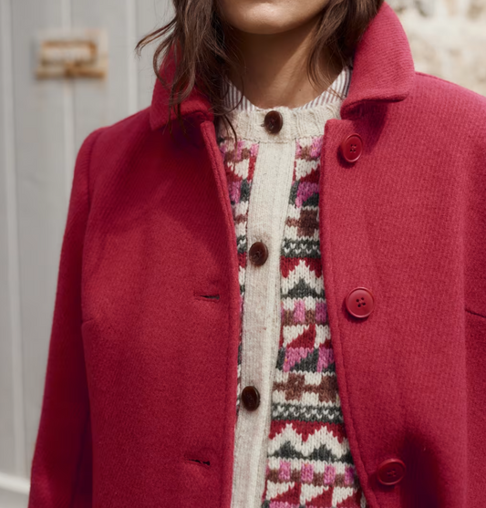 Wool Coat in Pink from Seasalt t Berrimas Overflow