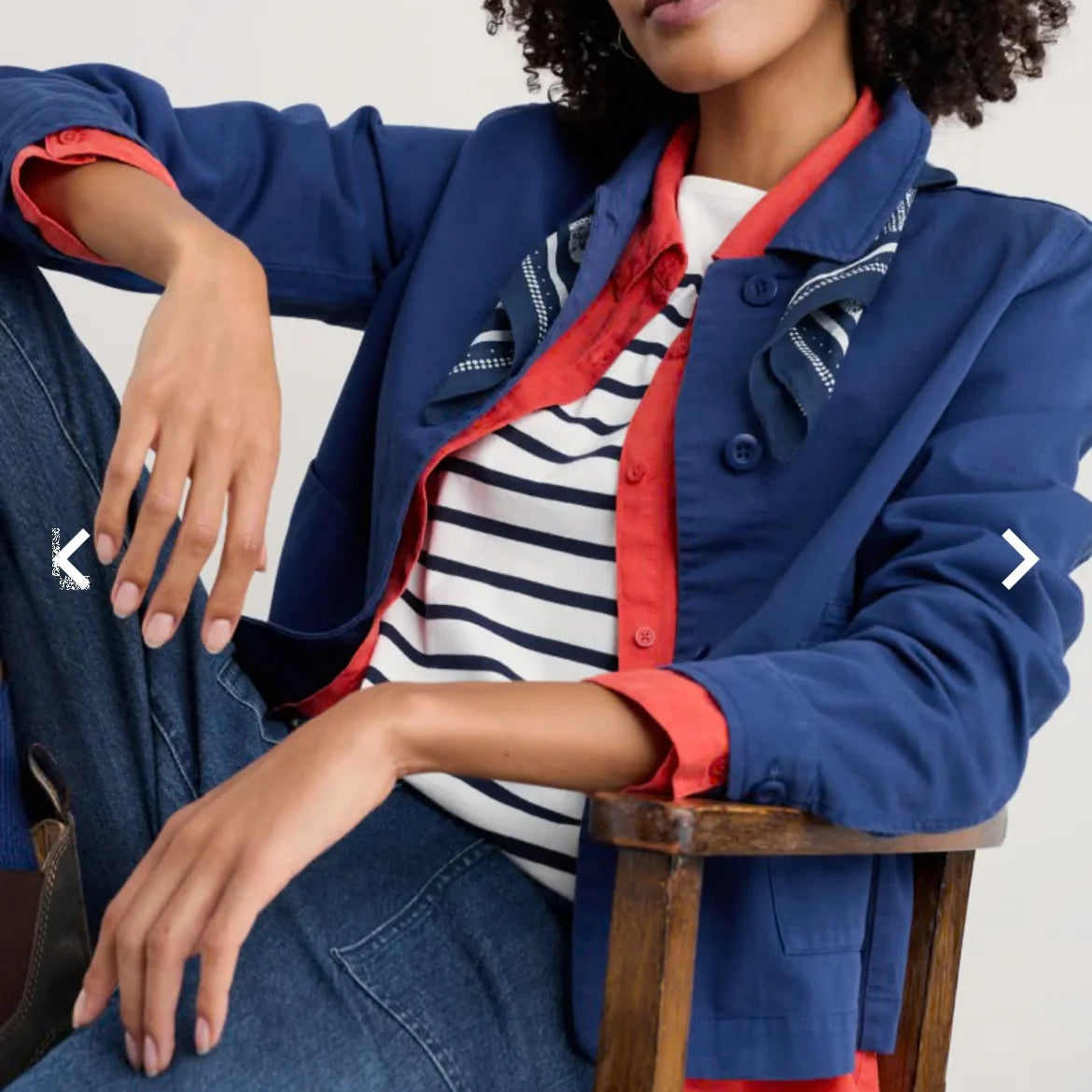 Seasalt at Berrima's Overflow coombe Lane Jacket in Washed Marine. 