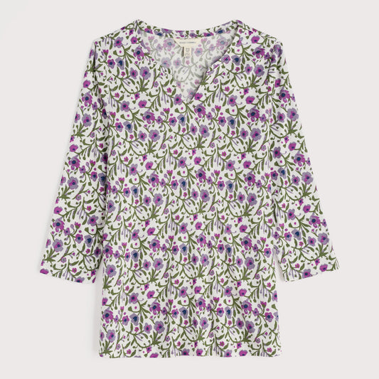 Seasalt 3/4 sleeve kellow top in Blotted Anemone chalk