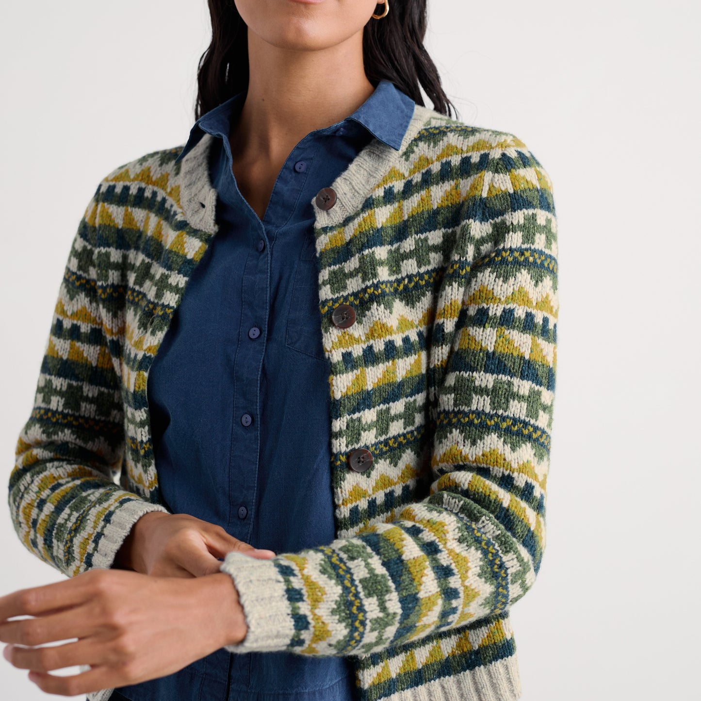 Seasalt Dawson Pick Merino belend Cardigan.