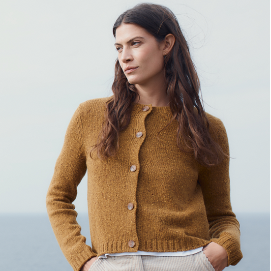 Merino Wool Cardigan for women in Mustard from Seasalt Cornwall