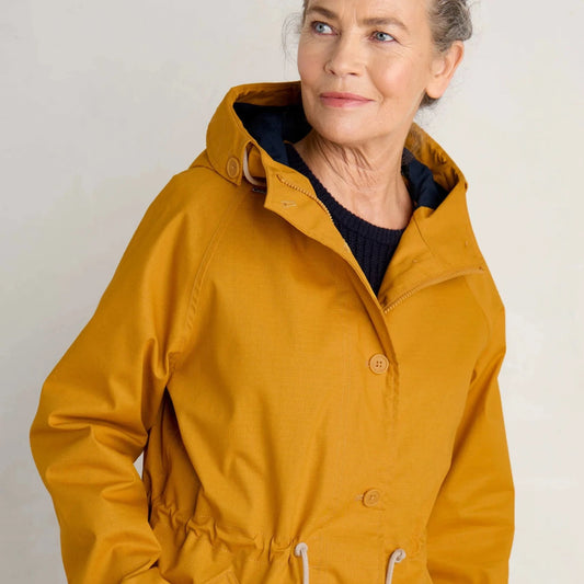 Seasalt coat in yellow.