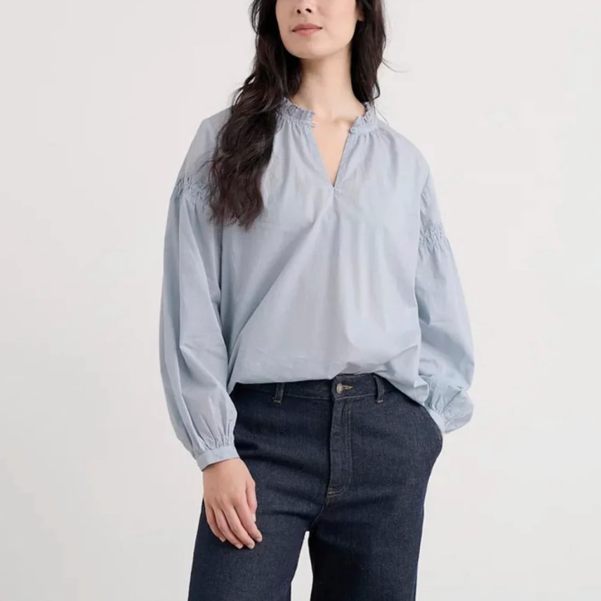 Seasalt top in soft blue
