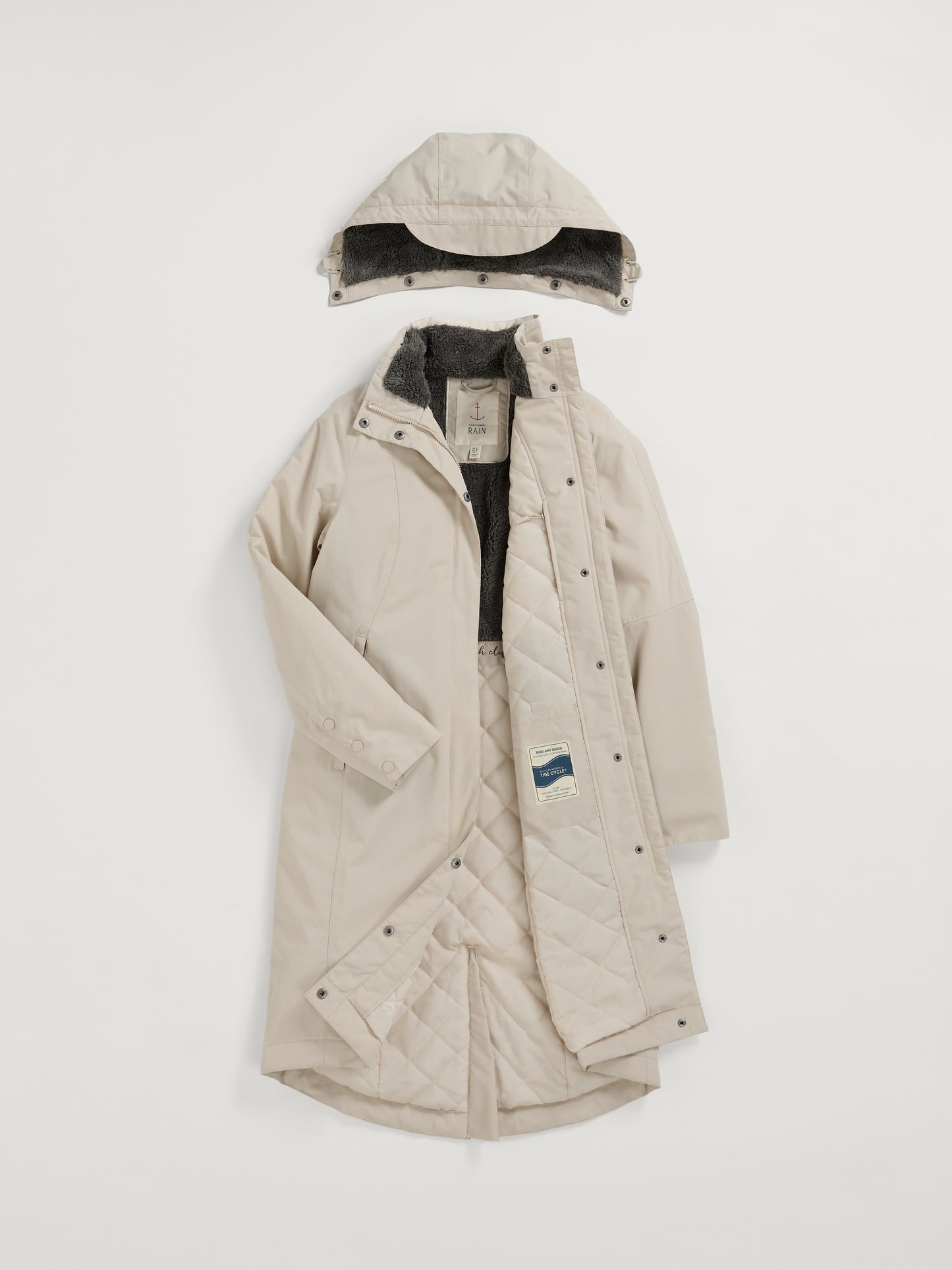 Seasalt rainproof jacket with detachable hood