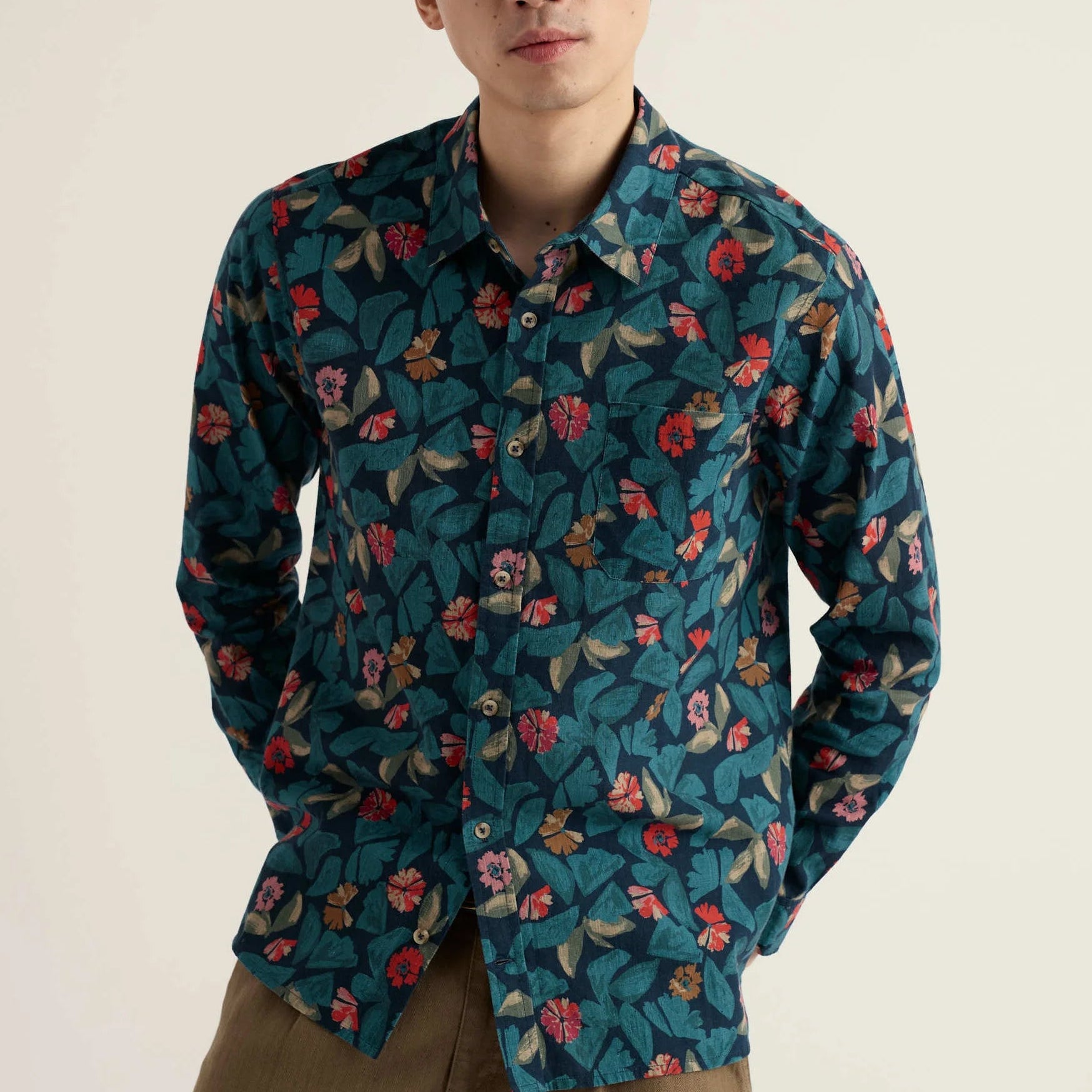 Seasalt Cornwall Men's Shirt in floral