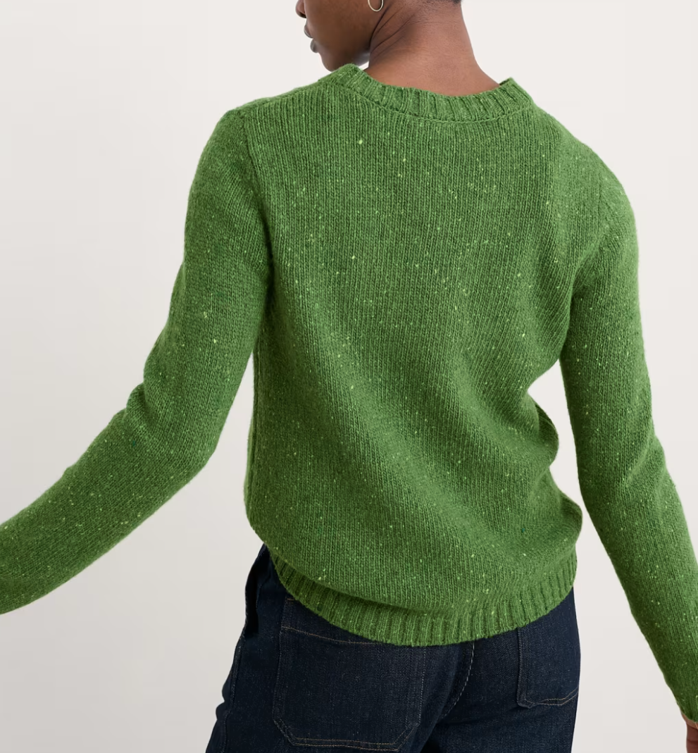 Seasalt Merino Wool Dawson Pick Jumper in fern