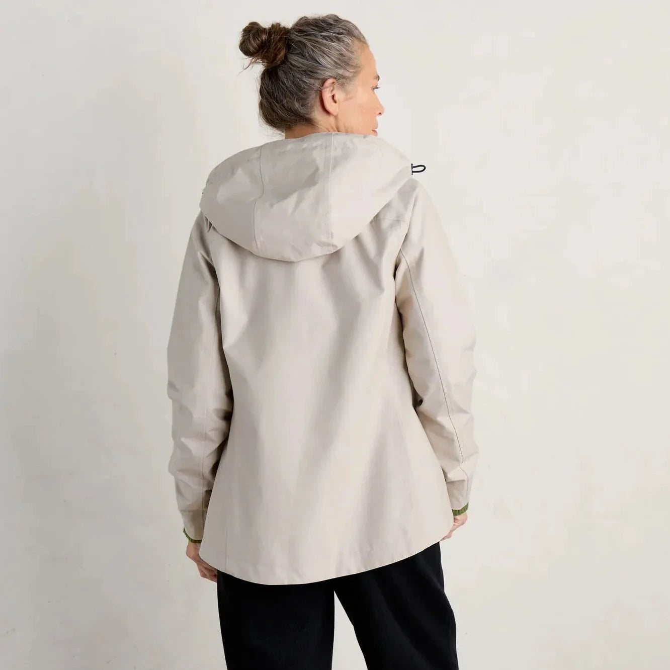 Seasalt rain Coat with hood. Waterway jacket in Driftwood.