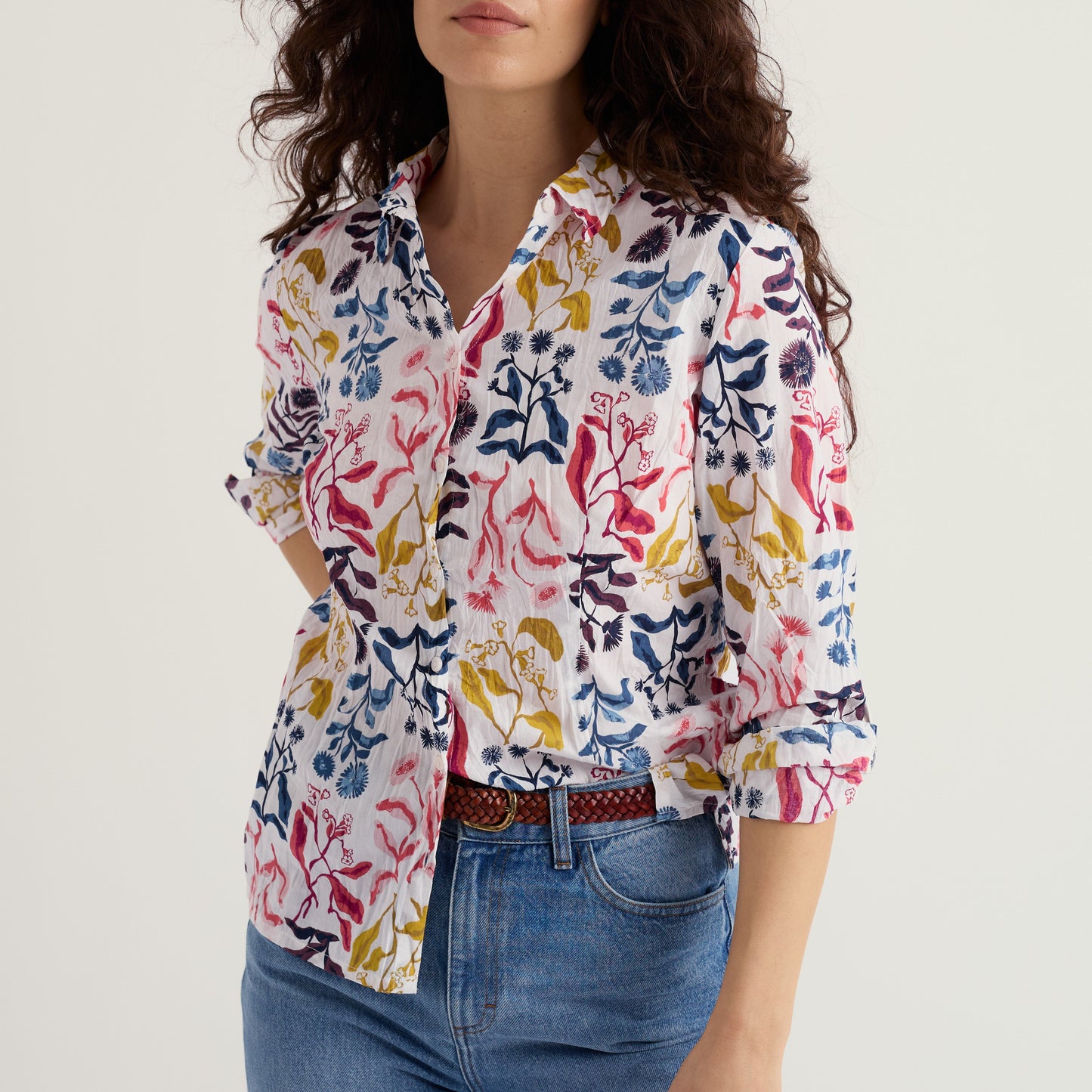 Seasalt Larissa Shirt Inky Botanial Chalk