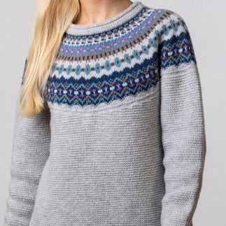 Eribe chunky Scottish Knitwear. Stoneybrek fairisle jumper.