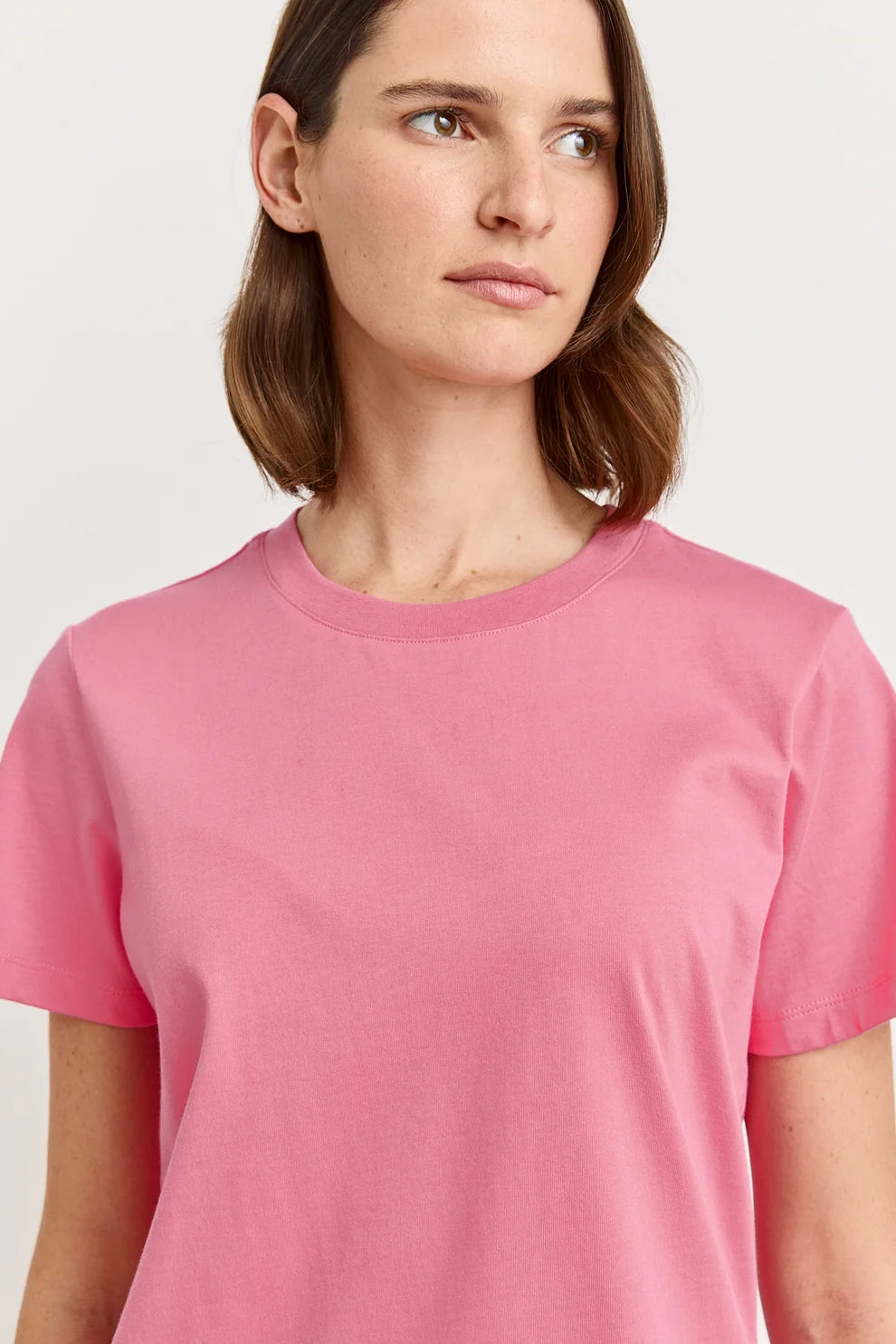 Quality Cotton T-shirt in pink. Free shipping