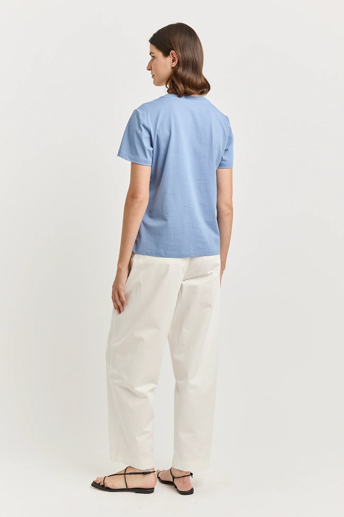 Quality organic cotton t-shirt in light blue