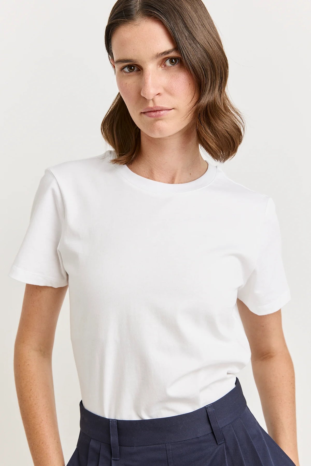 Toorallie plain white organic cotton tee for women