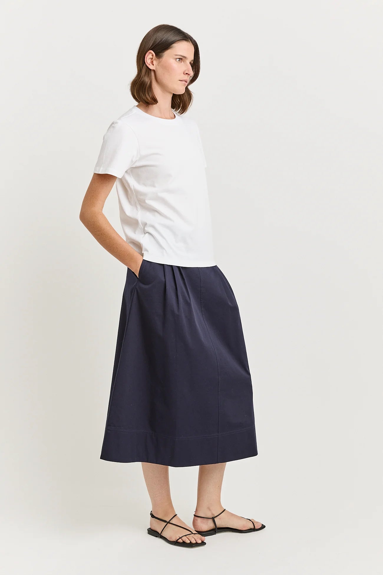 Toorallie quality cotton t-shirt in white