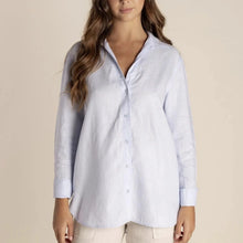 Two T's - Linen Shirt for women in blue.