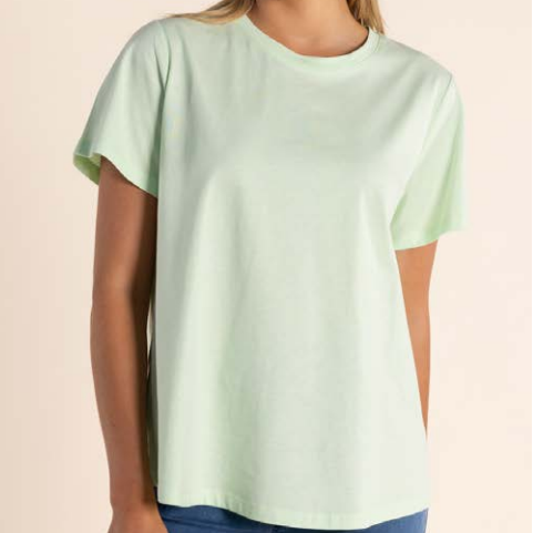 Two T's pale green short sleeve 100% cotton T-shirt.