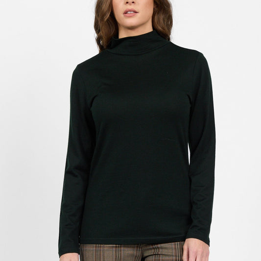 Vassalli polo top in merino wool