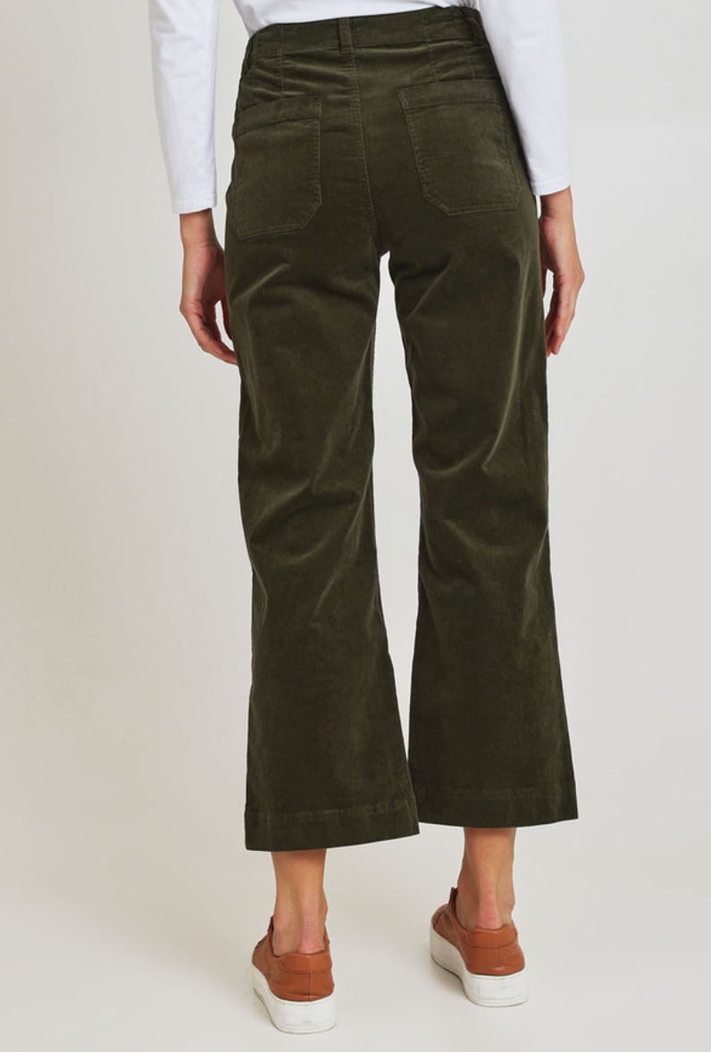 Sage cord pants ankle grazer