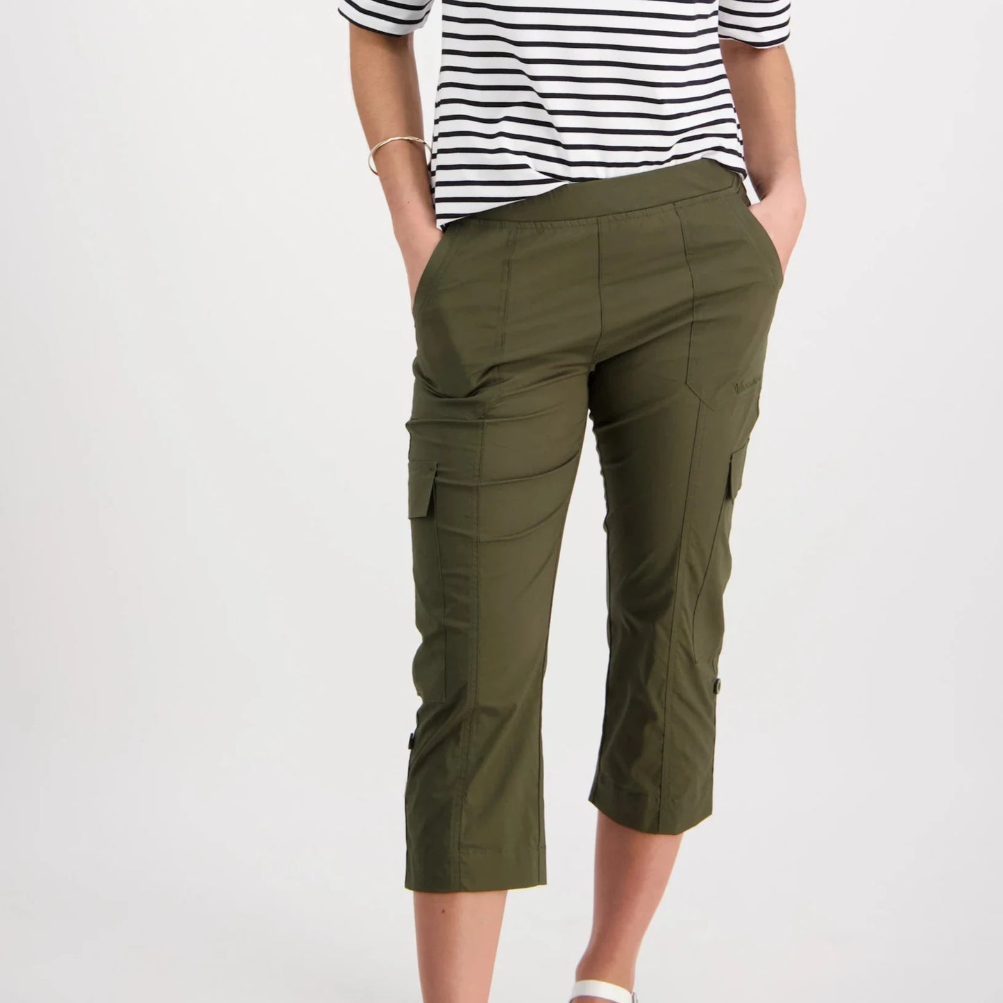 Vassalli Poplin Cargo Pants in Khaki