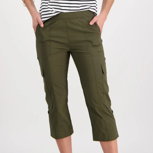 Vassalli Poplin Cargo Pants in Khaki