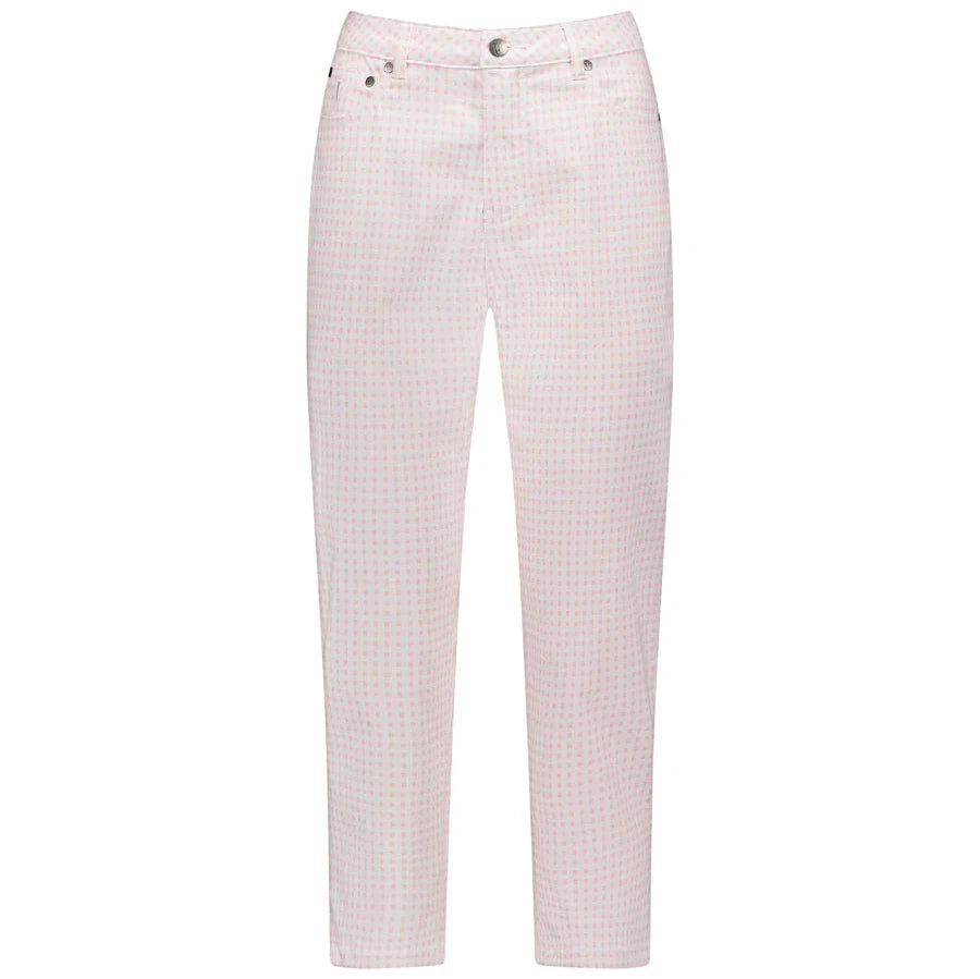 Vassalli summer pants Pink Gingham 7/8