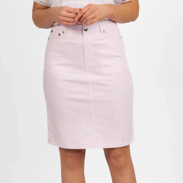 Vassalli summer skirt Pink Gingham.