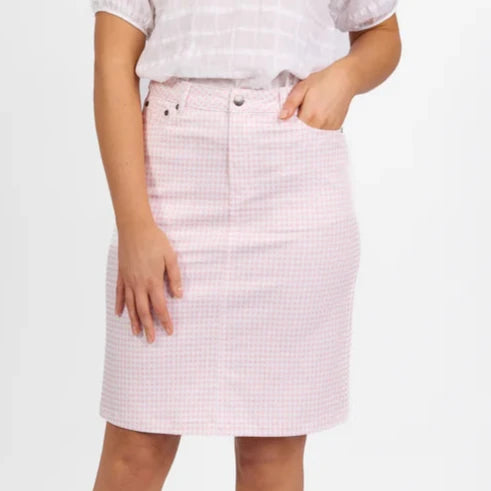 Vassalli summer skirt Pink Gingham.