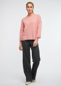 Zaket and Plover's Cosy Crew Jumper in Lolly, sweater paired with trousers