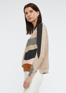 Zaket and Plover's wave jumper in oat, side view