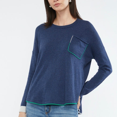 Zaket and Plover's embroided detail jumper with front pocket