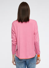 Zaket and Plover's embroided detail jumper, back view in musk