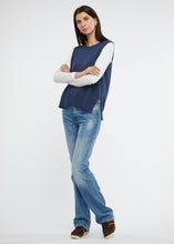 Zaket and Plover's Essential Vest in Denim, vest styled with white top and jeans