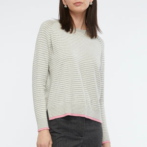 Zaket and Plover's Essential Stripe Crew Top in marl