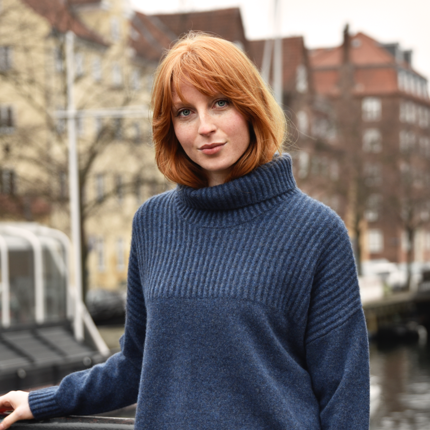 Mansted quality knitwear Wool and Yak jumpers cardigans and jackets. Zaga Blue.