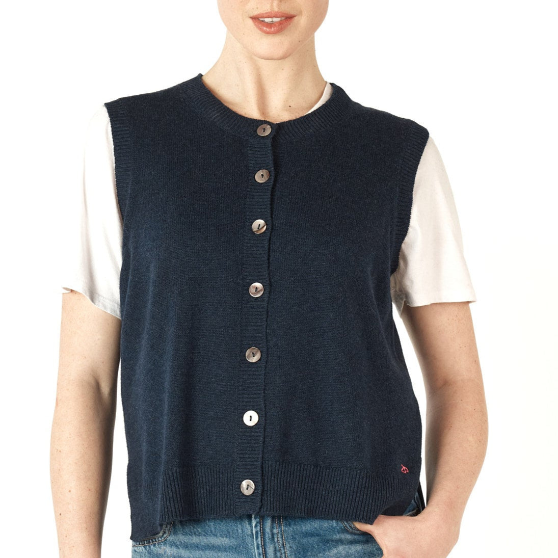 Zaket and Plover wool vest in Denim.